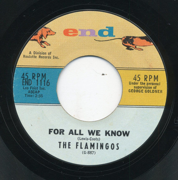 The Flamingos : Near You / For All We Know (7", Styrene)