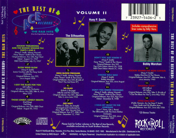 Various : The Best Of Ace Records  Volume 2 The R&B Hits (CD, Album, Comp, RM)