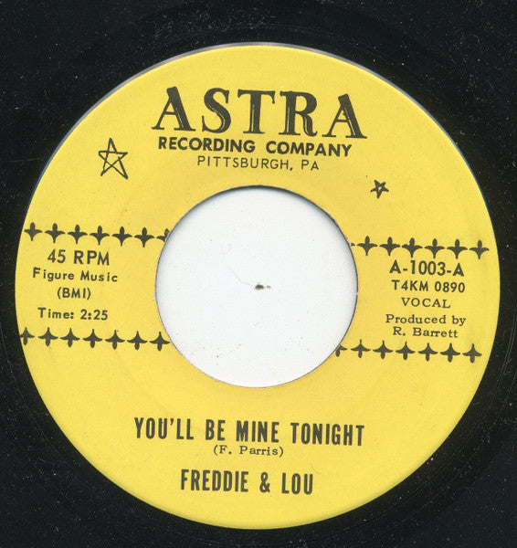 Freddie & Lou : You'll Be Mine Tonight / Rosalie  (7", RE)