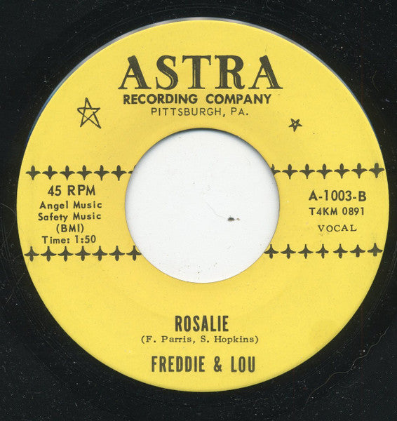 Freddie & Lou : You'll Be Mine Tonight / Rosalie  (7", RE)