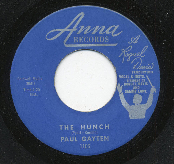 Paul Gayten : The Hunch / Hot Cross Buns (7")