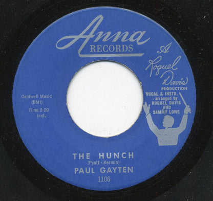 Paul Gayten : The Hunch / Hot Cross Buns (7")