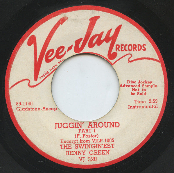 Bennie Green : Juggin' Around Part I / Juggin' Around Part II (7", Promo)