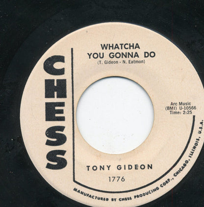 Tony Gideon : The Way You Move Me, Baby / Whatcha You Gonna Do (7", Promo, Mon)