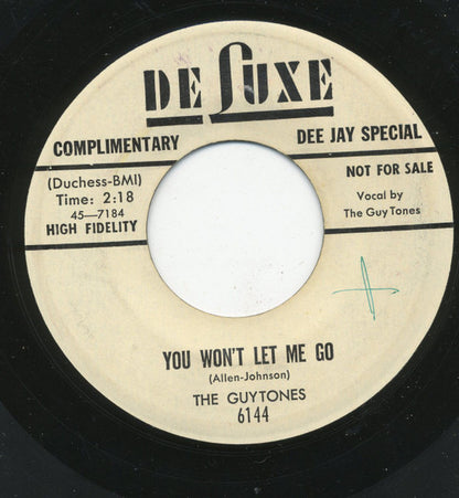 The Guytones : You Won't Let Me Go / Ooh Bop Sha Boo (Give All Your Love To Me) (7", Promo)