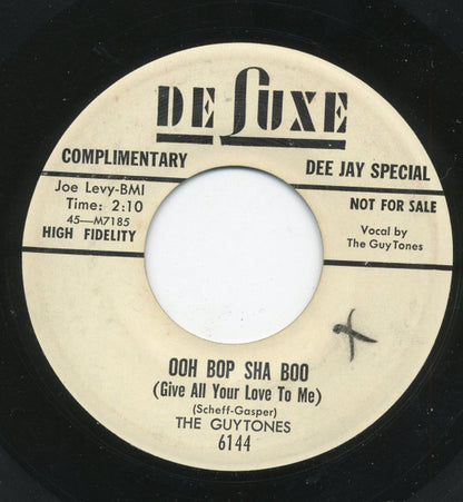 The Guytones : You Won't Let Me Go / Ooh Bop Sha Boo (Give All Your Love To Me) (7", Promo)