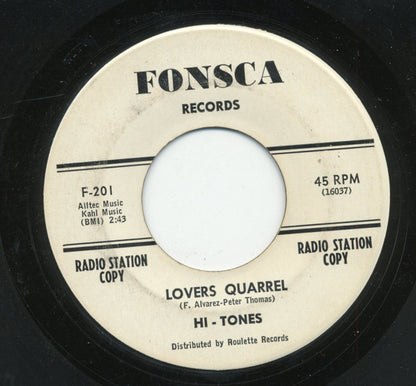 The Hi-Tones (3) : Lovers Quarrel / Just For You (7", Promo)