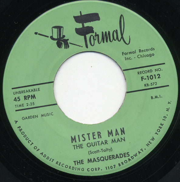 The Masquerades : Mister Man The Guitar Man / These Red Roses (7", Single)