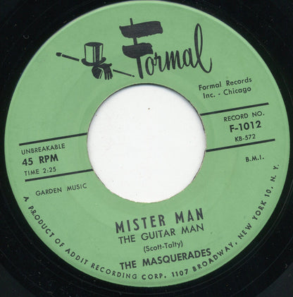 The Masquerades : Mister Man The Guitar Man / These Red Roses (7", Single)