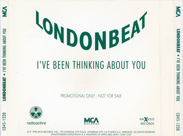 Londonbeat : I've Been Thinking About You (CD, Single, Promo)