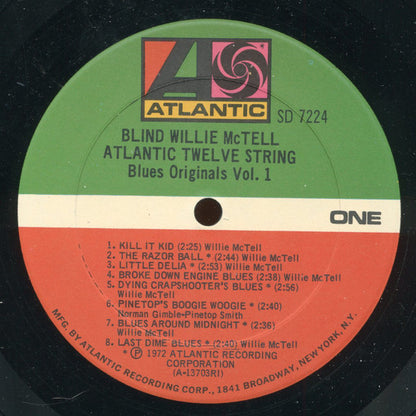 Blind Willie McTell : Atlanta Twelve String (LP, Album, Mono, Gat)