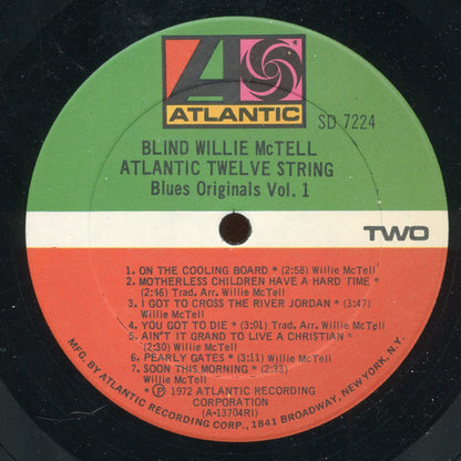 Blind Willie McTell : Atlanta Twelve String (LP, Album, Mono, Gat)