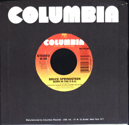 Bruce Springsteen : Born In The U.S.A. / Shut Out The Light (7", Single, Styrene, Pit)