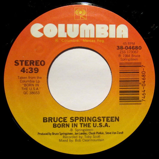 Bruce Springsteen : Born In The U.S.A. / Shut Out The Light (7", Single, Styrene, Pit)