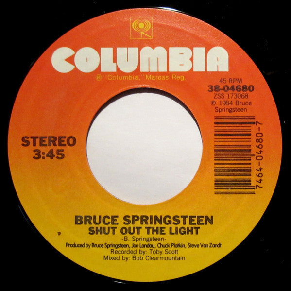 Bruce Springsteen : Born In The U.S.A. / Shut Out The Light (7", Single, Styrene, Pit)