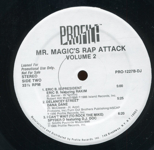 Various : Mr. Magic's Rap Attack Volume 2 (2xLP, Comp, Promo)