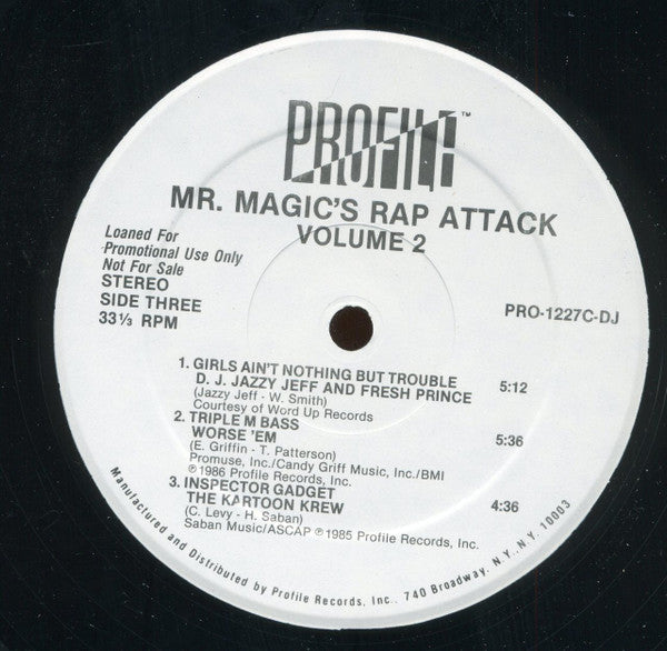 Various : Mr. Magic's Rap Attack Volume 2 (2xLP, Comp, Promo)