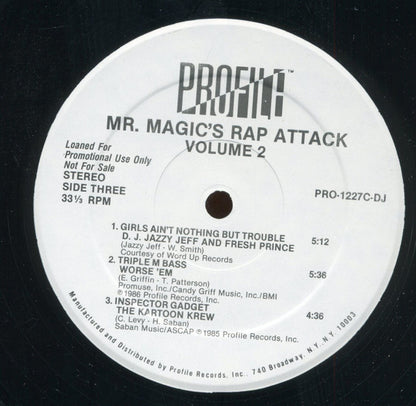 Various : Mr. Magic's Rap Attack Volume 2 (2xLP, Comp, Promo)