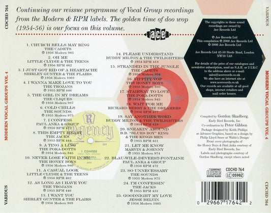 Various : Modern Vocal Groups, Vol.4 (CD, Album, Comp)