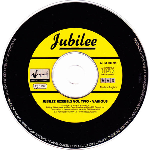 Various : Jubilee Jezebels Volume Two (CD, Comp)