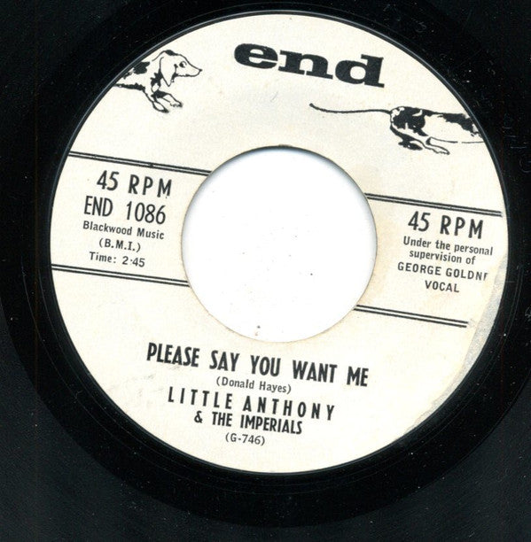 Little Anthony & The Imperials : Please Say You Want Me (7", Styrene)