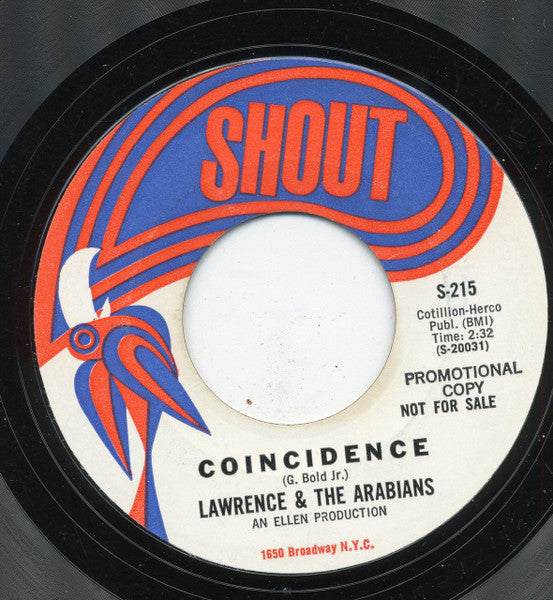 Lawrence And The Arabians : Ooh Baby / Coincidence (7", Promo, Styrene, Mon)