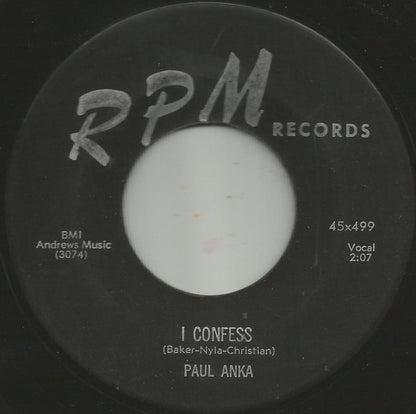 Paul Anka : I Confess / Blau-Wile-Deveest-Fontaine (7", Single, RE)