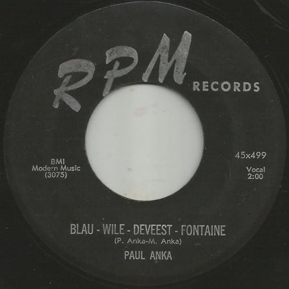 Paul Anka : I Confess / Blau-Wile-Deveest-Fontaine (7", Single, RE)