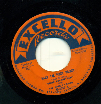 Sam Beasley (3) With Kid King's Combo / Kid King's Combo : Baby I'm Fool Proof (7")