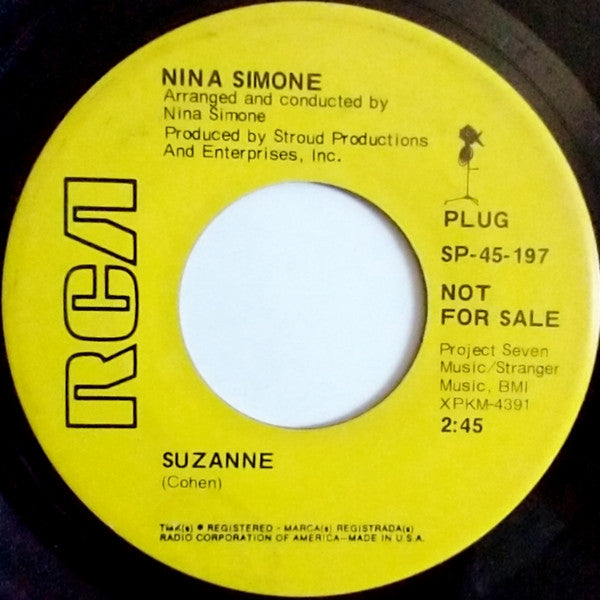Nina Simone : Suzanne (7", Promo, Ind)