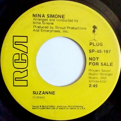 Nina Simone : Suzanne (7", Promo, Ind)