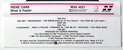 Irene Cara : What A Feelin' (Cass, Album, Club, CH,)