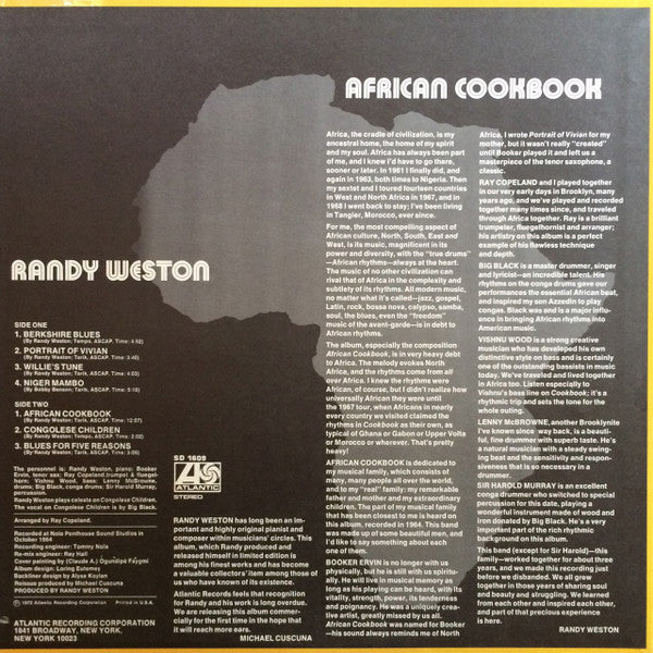 Randy Weston : African Cookbook (LP, Album, RE)