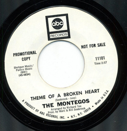 The Montegos : Most Of All (7", Promo, Styrene, Mon)