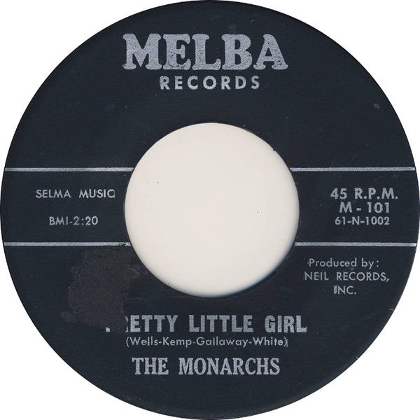 The Monarchs (11) : Pretty Little Girl / In My Younger Days (7", RE)