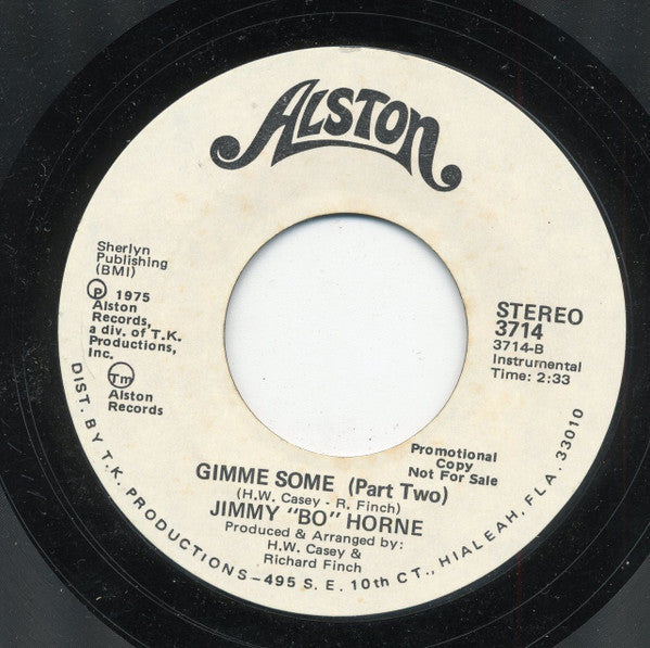 Jimmy "Bo" Horne : Gimme Some (7", Promo, Styrene)