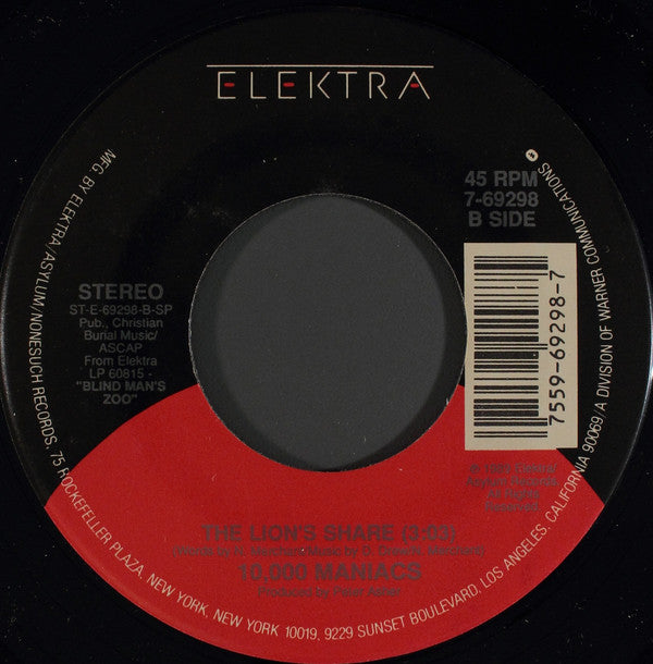 10,000 Maniacs : Trouble Me (7", Single, Spe)