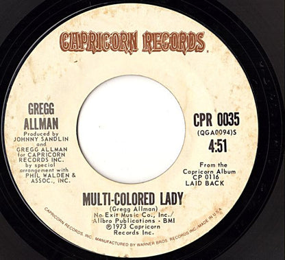 Gregg Allman : Midnight Rider (7", Single, Styrene, Ter)