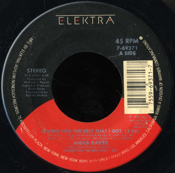 Anita Baker : Giving You The Best That I Got (7", Single, Spe)