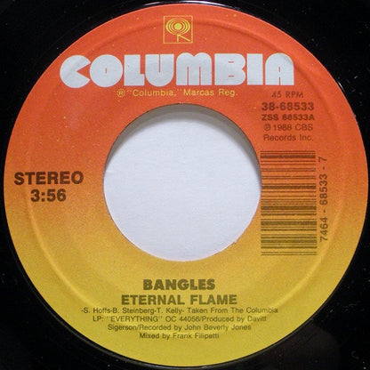 Bangles : Eternal Flame (7", Single, Styrene, Car)