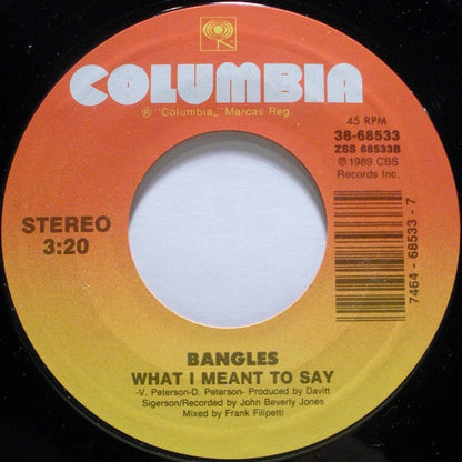 Bangles : Eternal Flame (7", Single, Styrene, Car)