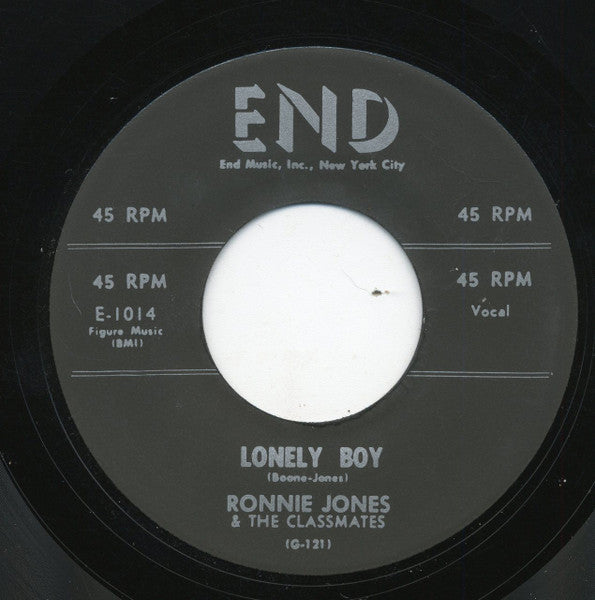 Ronnie Jones And His Classmates : Lonely Boy (7", Single, RE)