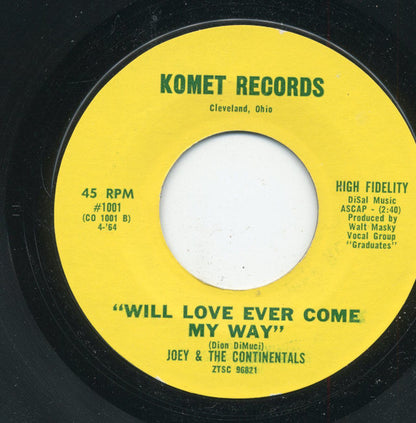 Joey & The Continentals : Linda / Will Love Ever Come My Way (7", Styrene, Ter)