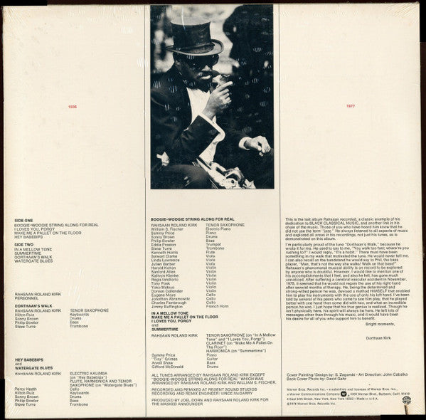 Roland Kirk : Boogie-Woogie String Along For Real (LP, Album, Los)