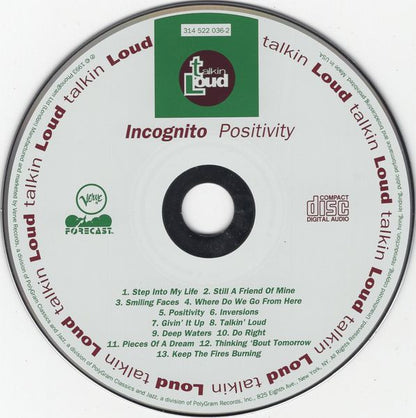 Incognito : Positivity (CD, Album)