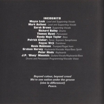 Incognito : Positivity (CD, Album)
