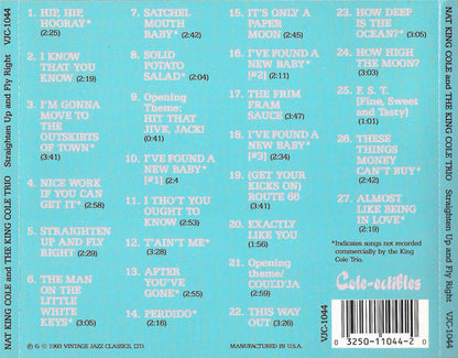 Nat King Cole And The Nat King Cole Trio : Straighten Up And Fly Right! (Live Radio Rarities, 1942-1948) (CD, Comp, Mono)