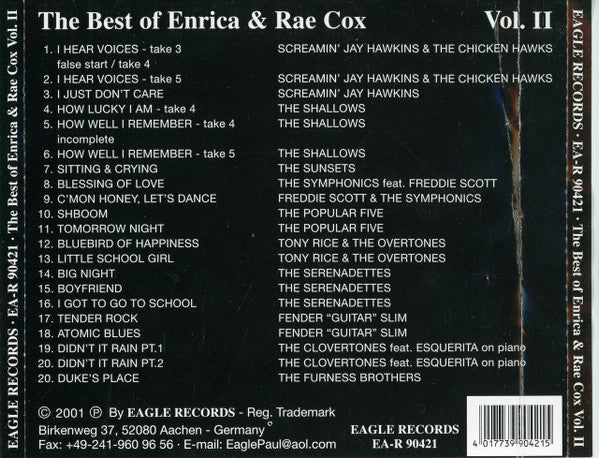 Various : The Best Of Enrica & Rae Cox Vol II (CD, Comp)