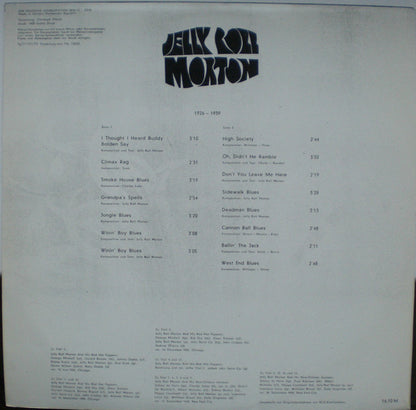 Jelly Roll Morton : Jelly Roll Morton (LP, Comp, Mono)