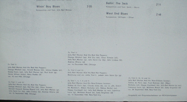 Jelly Roll Morton : Jelly Roll Morton (LP, Comp, Mono)